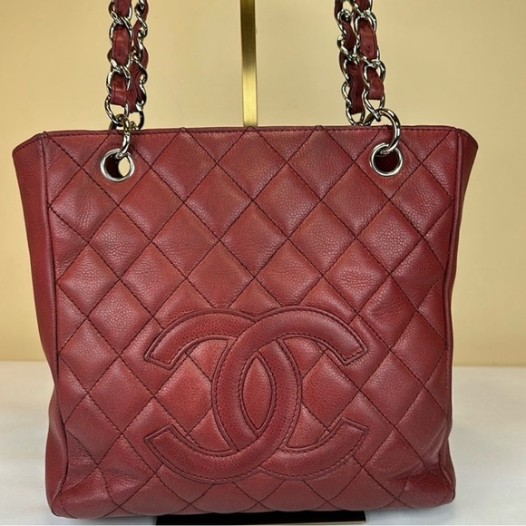 CHANEL CC Caviar Petite Shopping Tote PST Silver Hardware - Picture 1 of 12